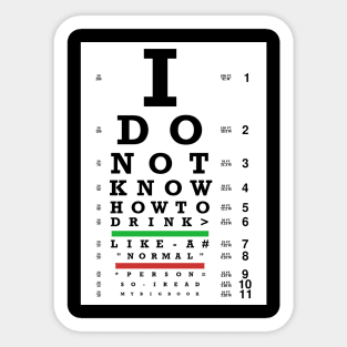 Eye Exam  - Sobriety Program Twelve Steps Sticker